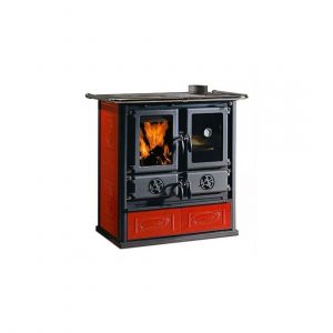 Cucina a legna la nordica + extraflame "rosetta liberty" bordeaux 7,9 kw